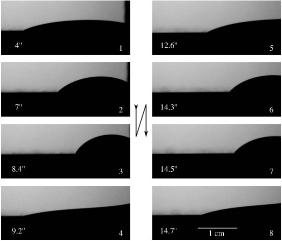 stick-slip motion of pushed drop