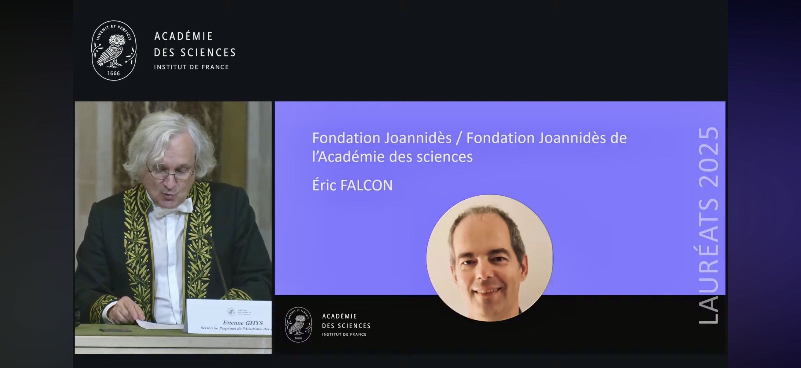 Eric Falcon Joannidès Prize Ceremony